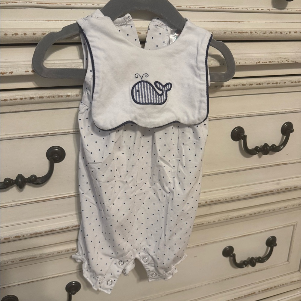 Whale Themed Baby Romper Outfit